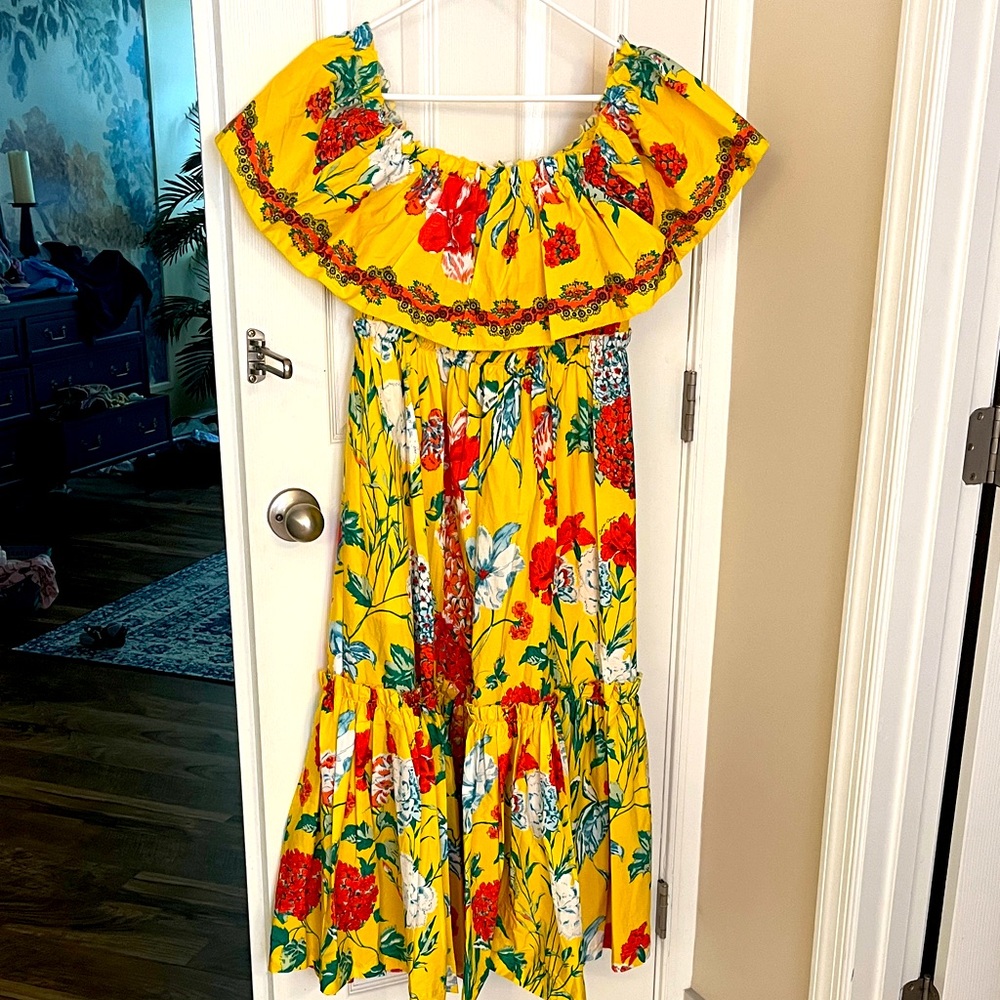 Cara Cara Yellow floral Marta dress